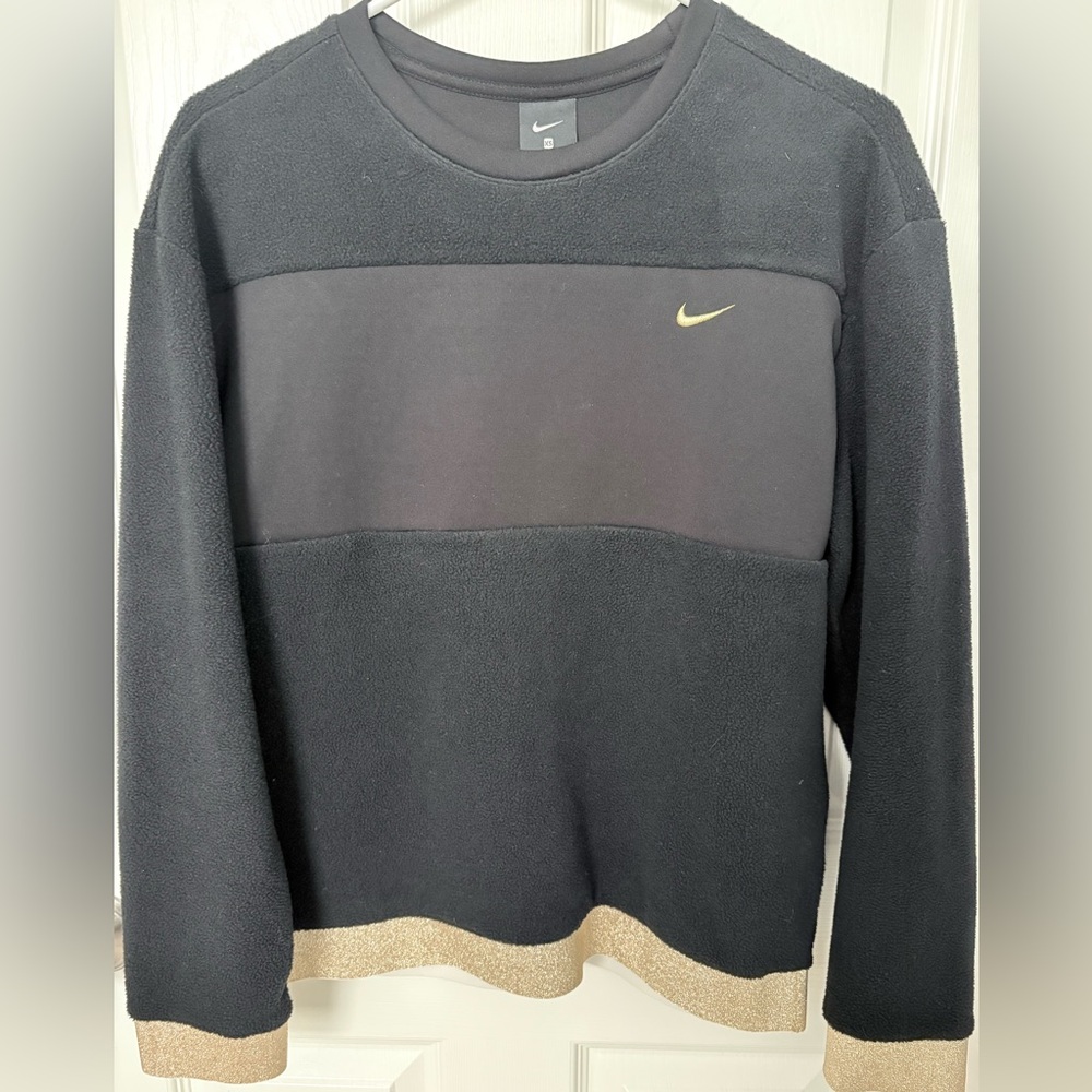Nike Black Sweatshirt with Gold Accents